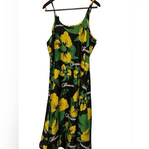 Women’s Jamaica Floral Sleeveless Dress One-size Caribbean